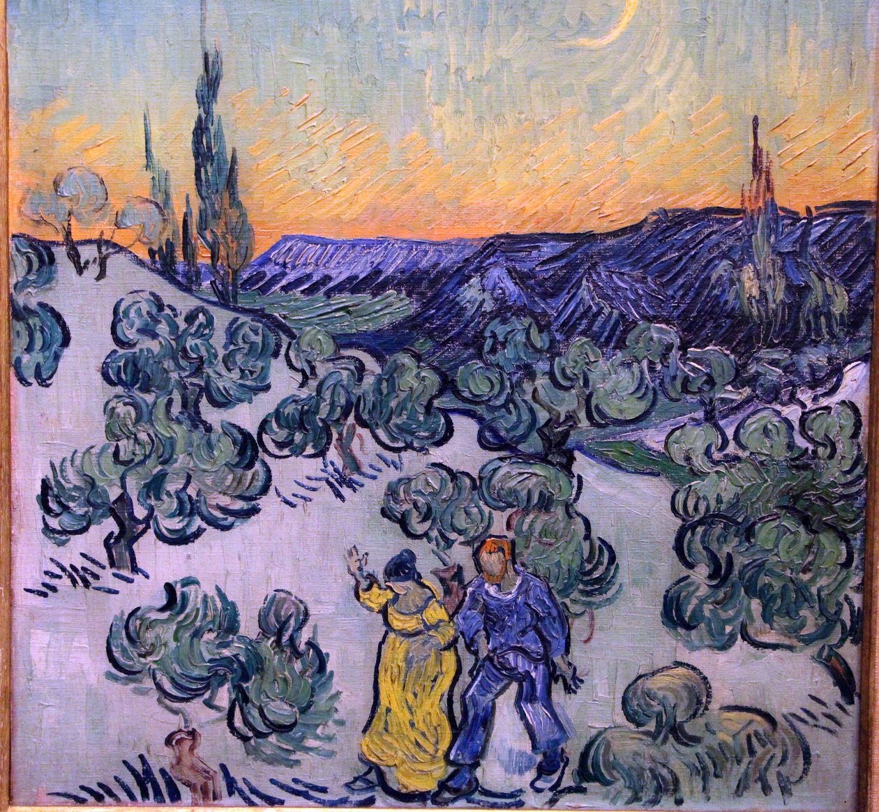 promenad i skymningen av Vincent van Gogh