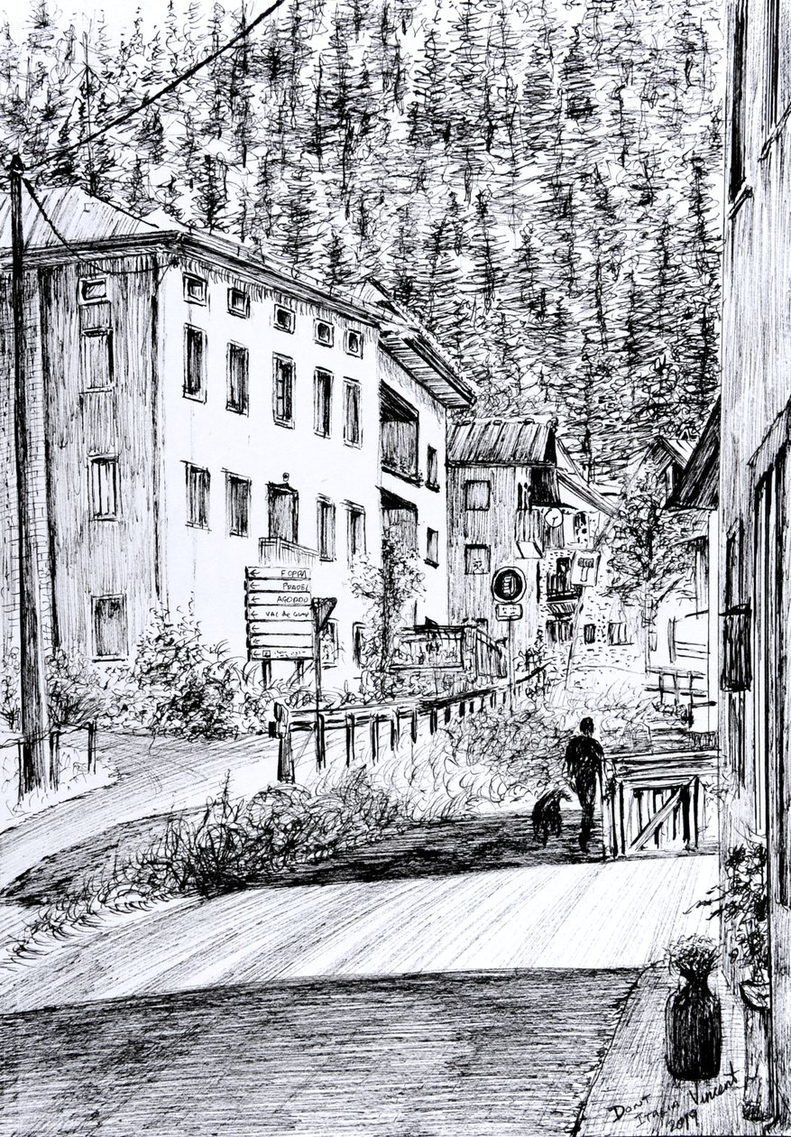 Huvudgatan i Dont Italy, 2019 av Vincent Alexander Booth