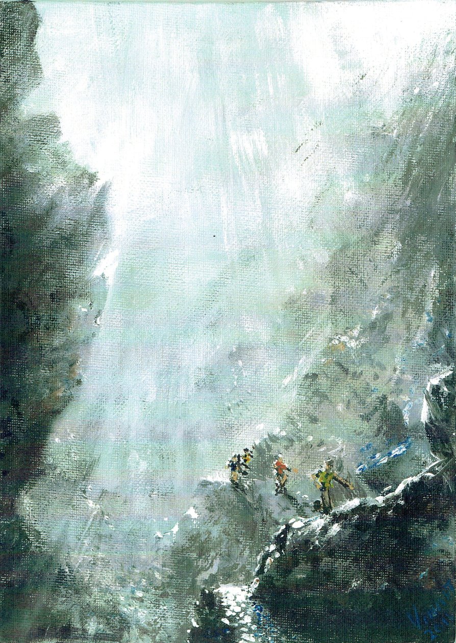 Mountain pathway fall race, 2014 av Vincent Alexander Booth