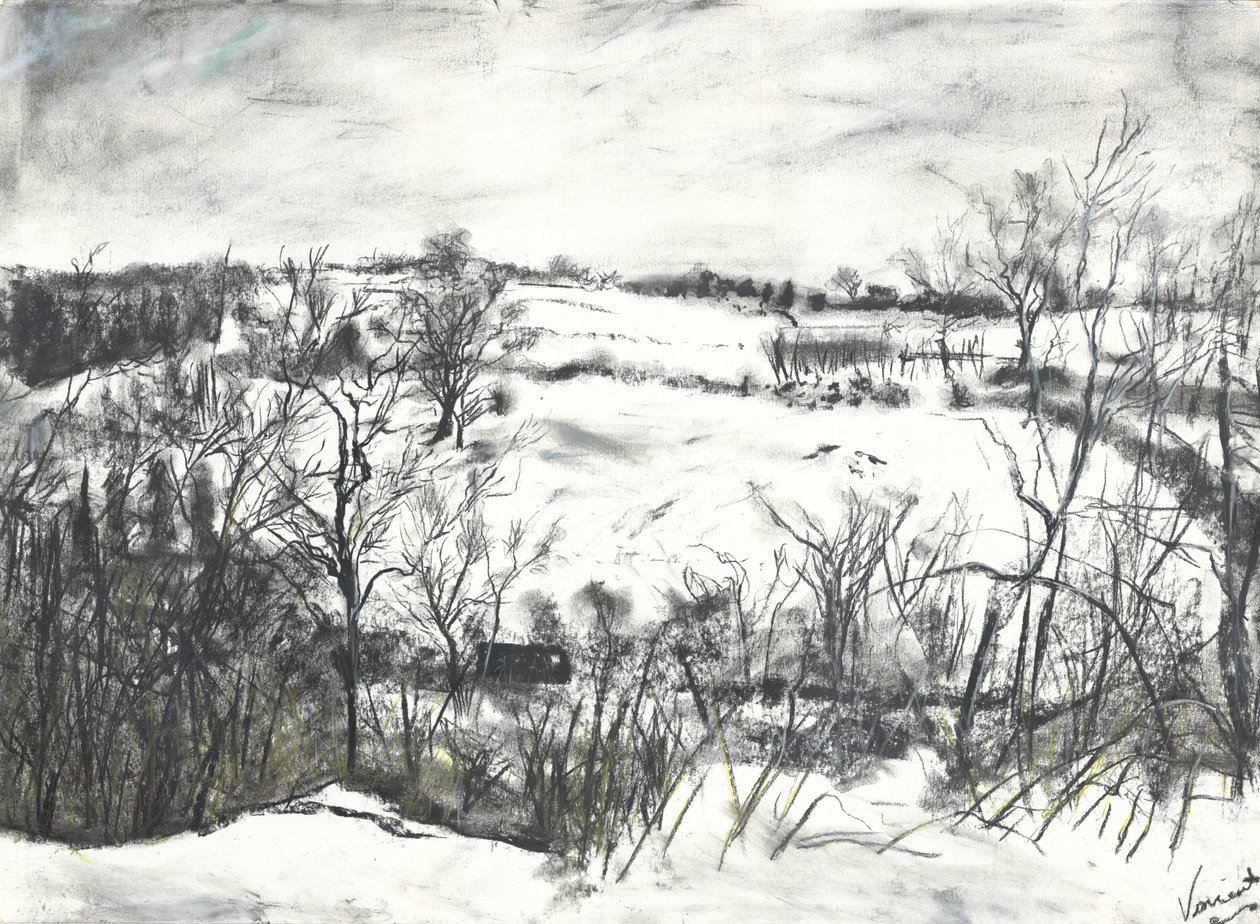 Snö över land vid Osmotherley av Vincent Alexander Booth