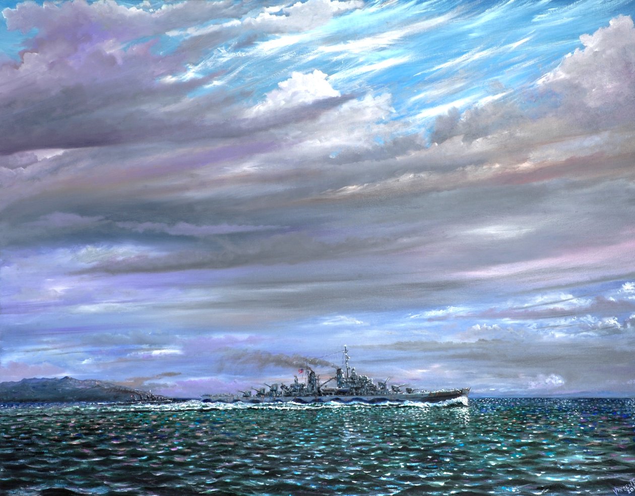 USS Juneau Guadalcanal 1942, 2019 av Vincent Alexander Booth