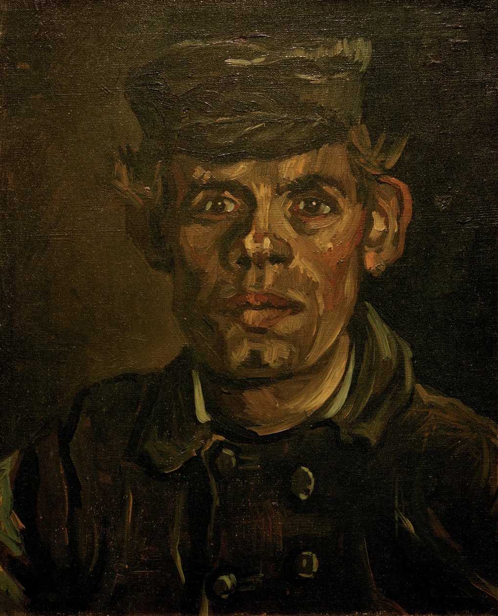 Porträtt av en bonde, 1885. av Vincent van Gogh