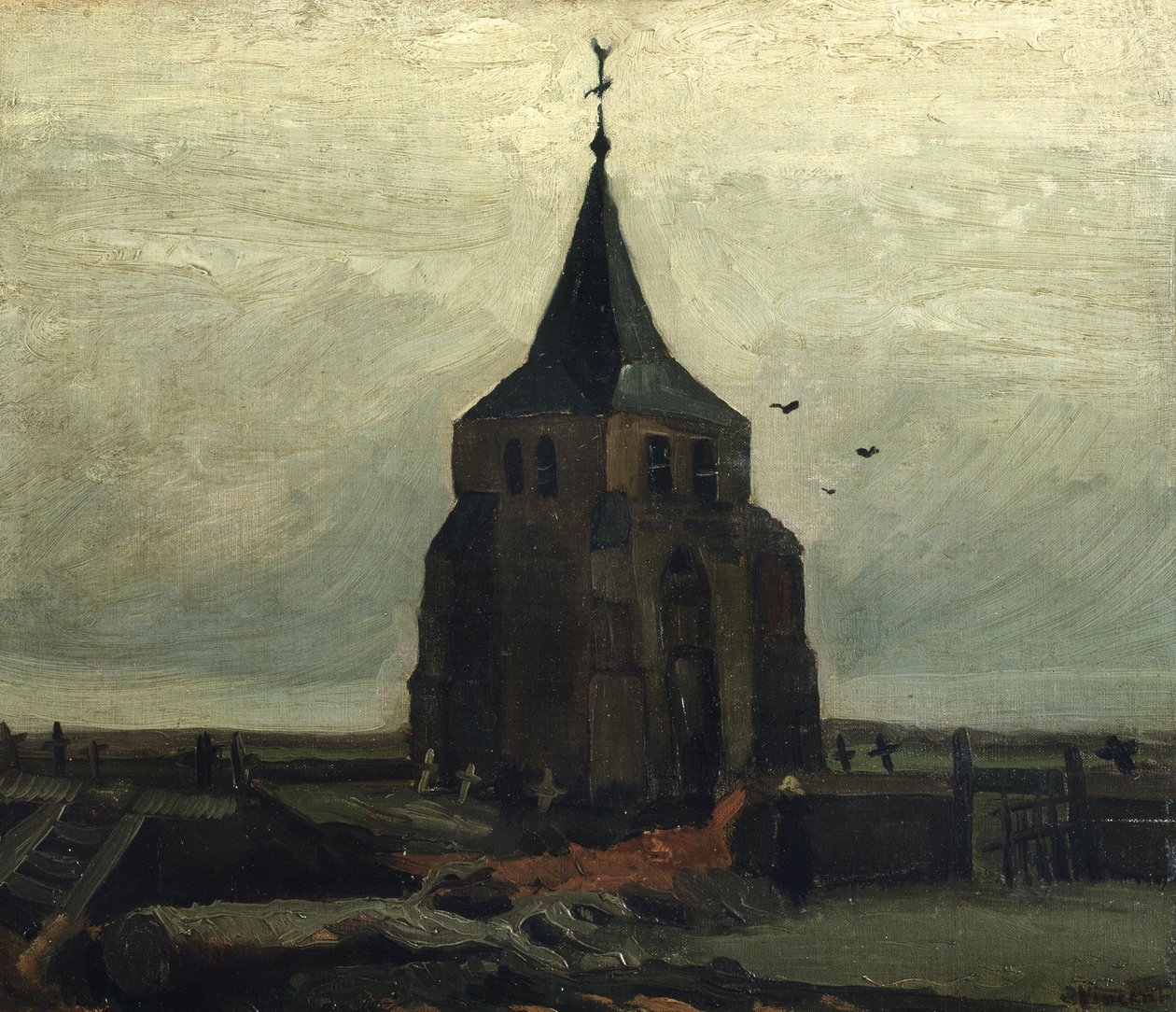 Det gamla tornet, 1884. av Vincent van Gogh