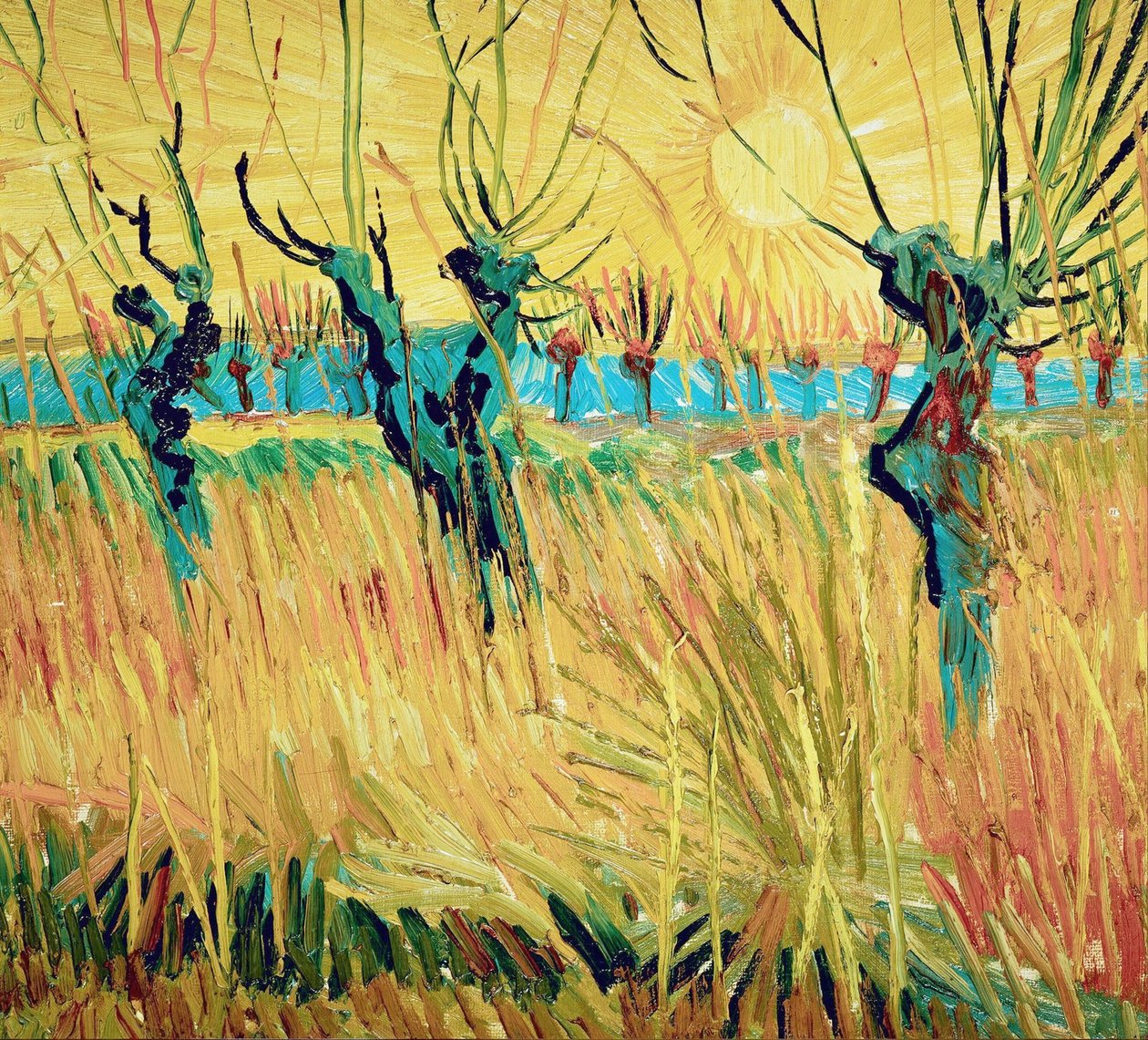 Pilar vid solnedgången, 1888. av Vincent van Gogh