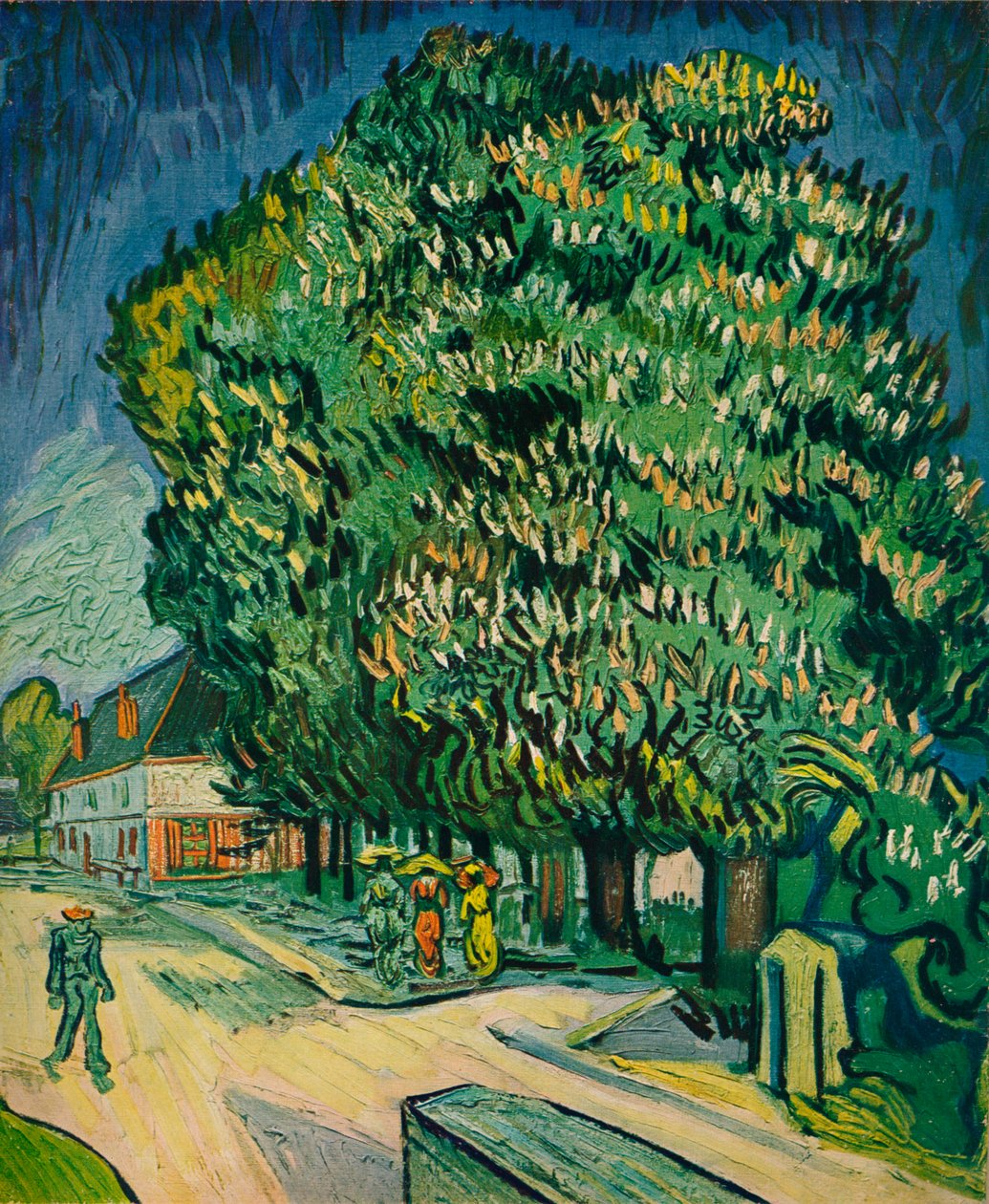 Kastanjeträd i blom, 1890 av Vincent van Gogh