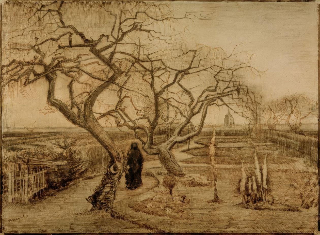 Trädgården på vintern av Vincent van Gogh