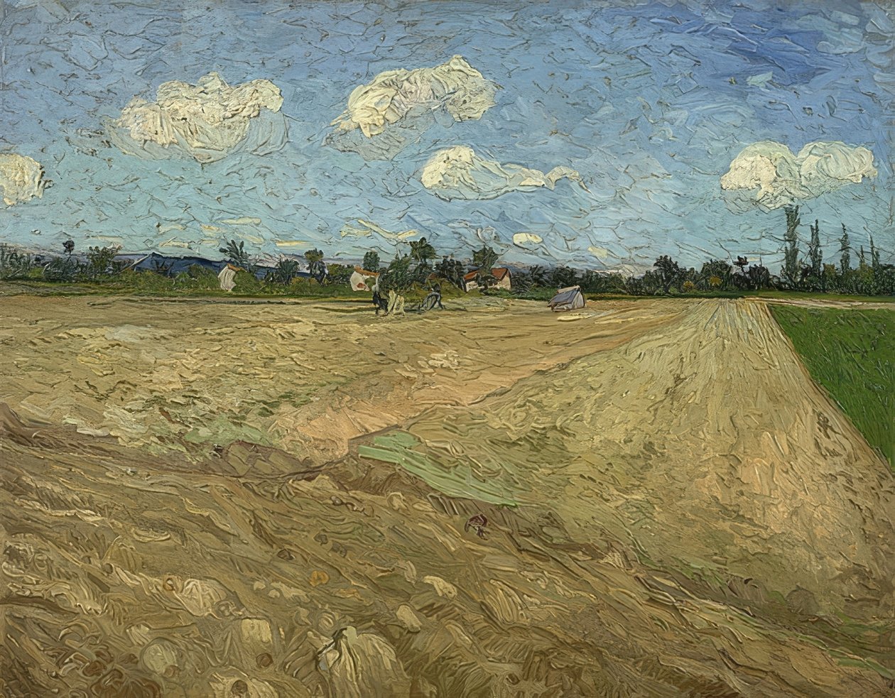 Plöjt fält (fåror). 1888 av Vincent van Gogh