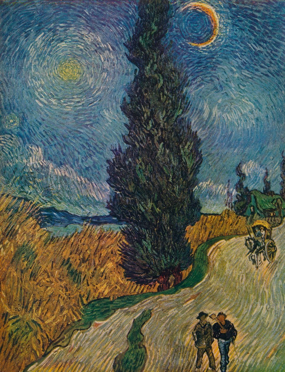 Cypressvägen, 1890 av Vincent van Gogh