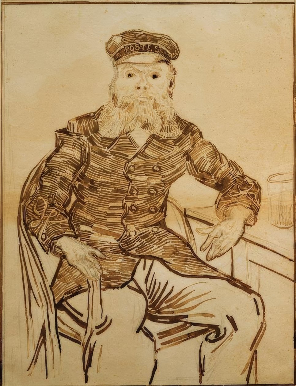 Porträtt av Joseph Roulin av Vincent van Gogh
