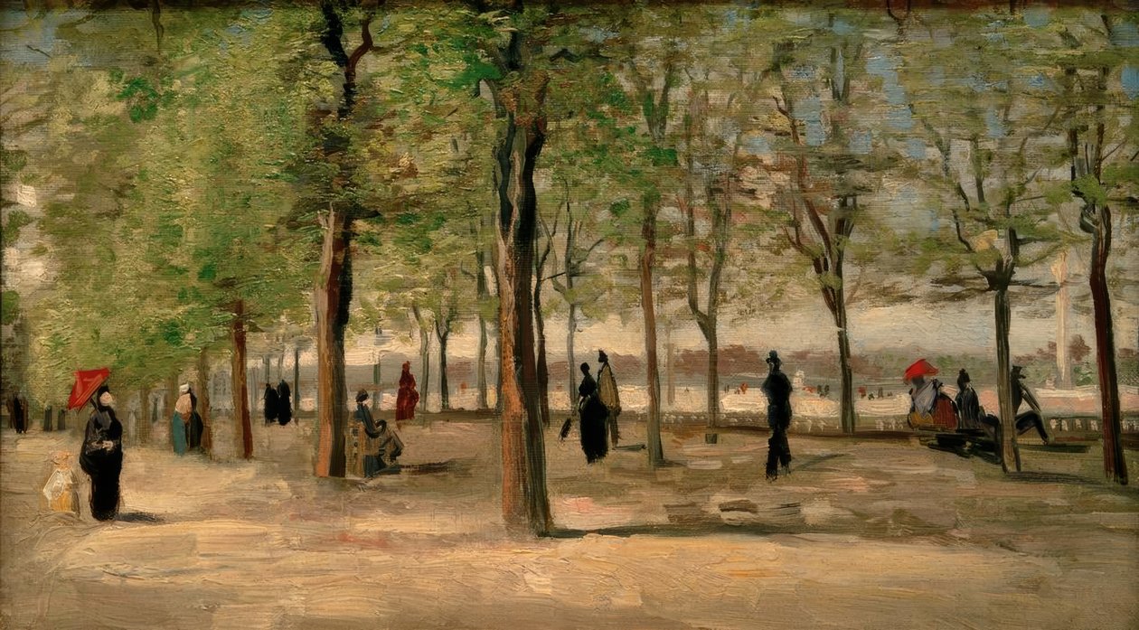 Promenad i Jardin du Luxembourg av Vincent van Gogh