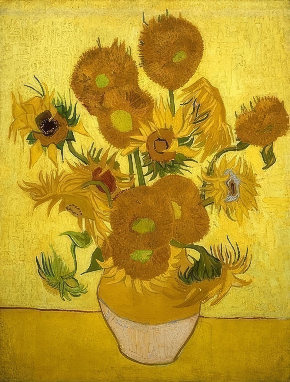Solrosor. Arles, januari 1889 av Vincent van Gogh