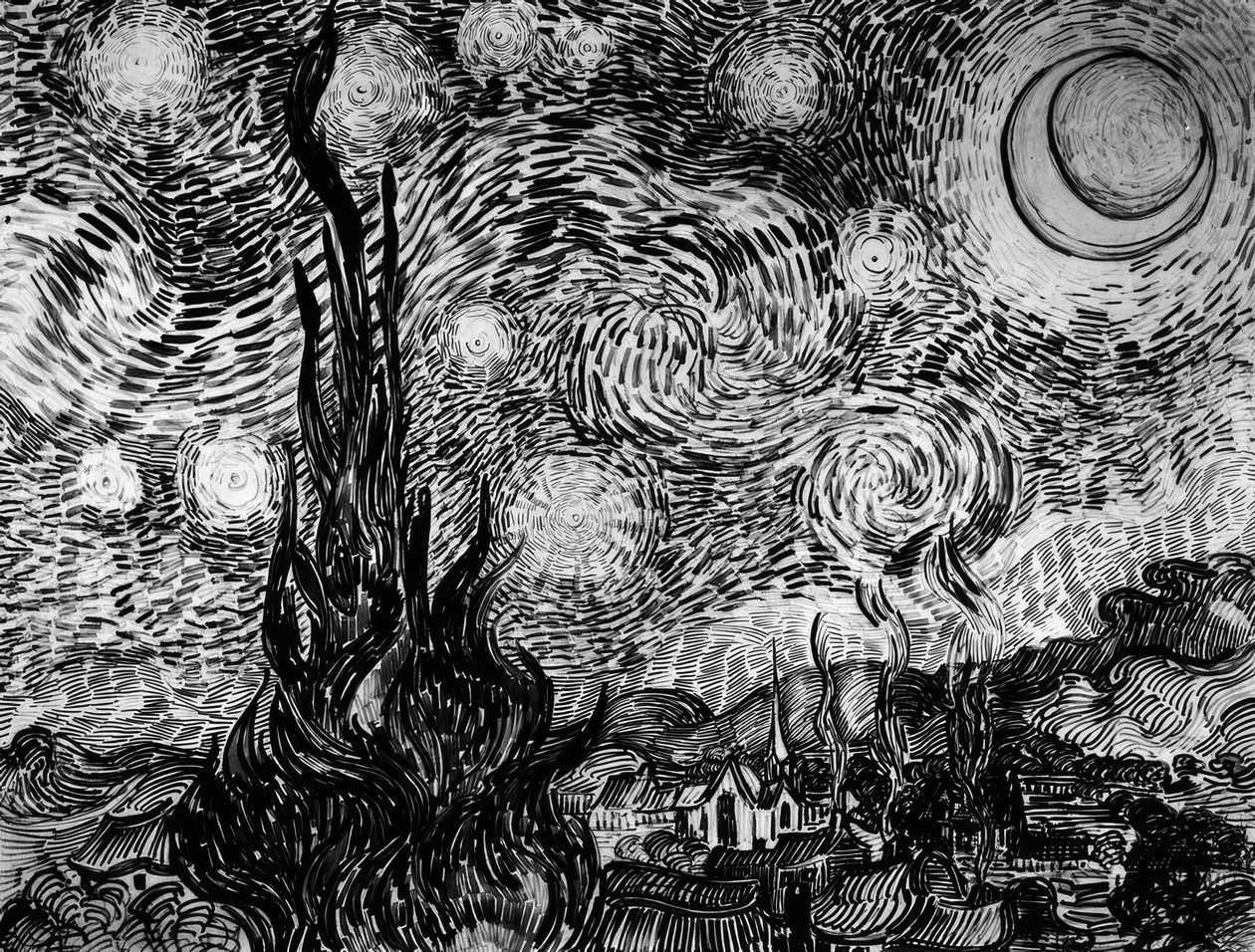 Stjärnklar natt av Vincent van Gogh