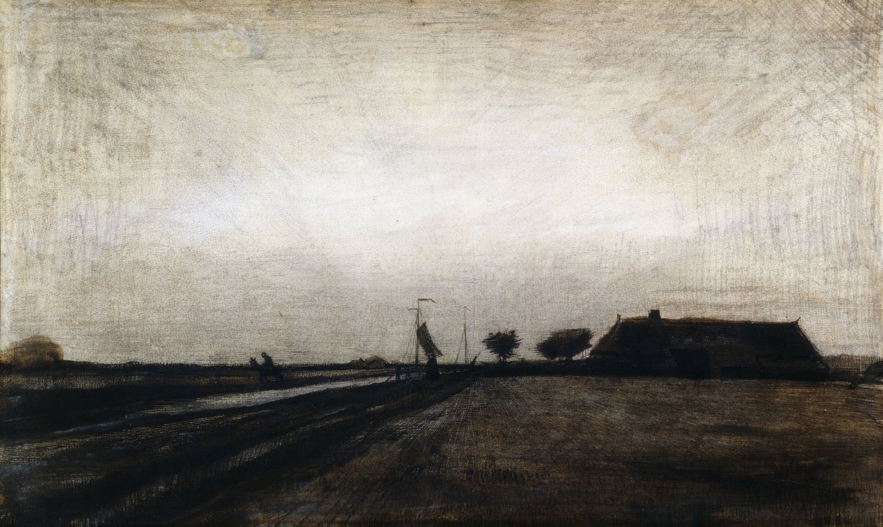 Soluppgång; Soluppgången, 1883 av Vincent van Gogh