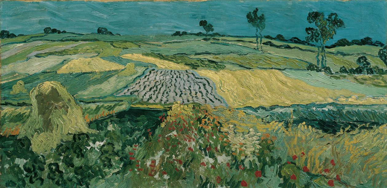 Slätten i Auvers, 1890 av Vincent van Gogh