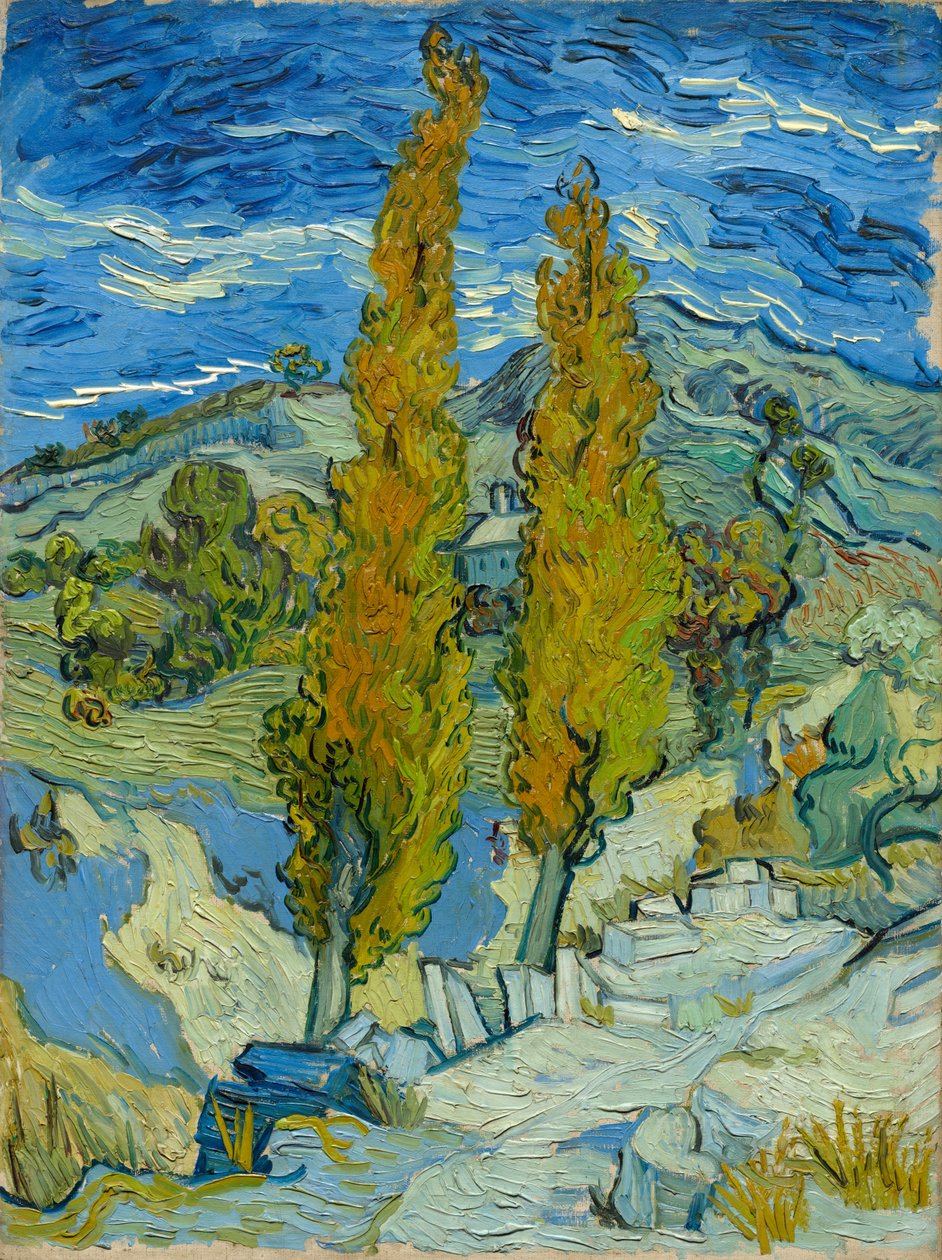 Poplarna i Saint-Rémy, 1889. av Vincent van Gogh