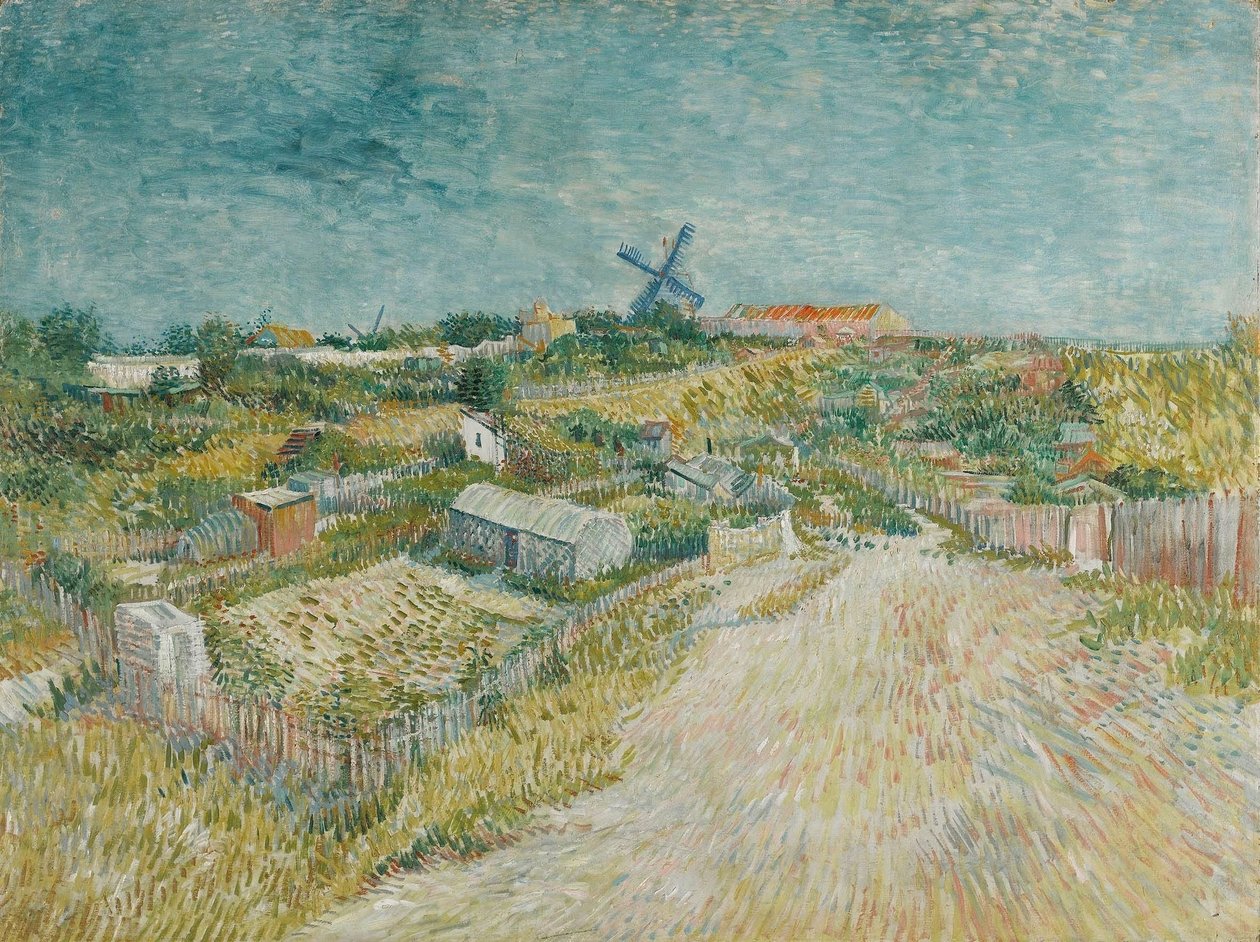 Grönsaksträdgårdar i Montmartre av Vincent van Gogh