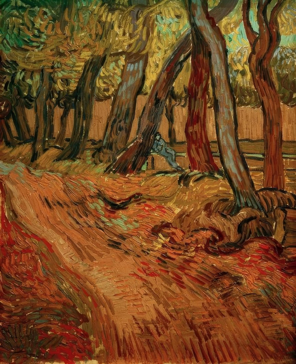 Stig i sanatoriets trädgård av Vincent van Gogh