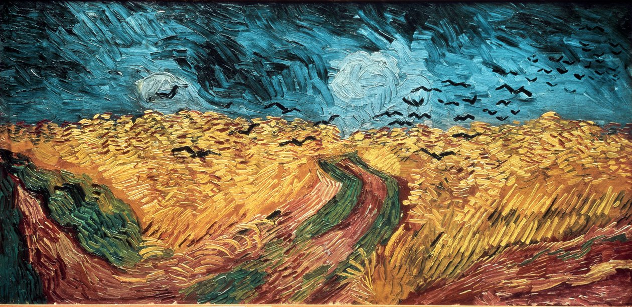 Vetefält med kråkor av Vincent van Gogh