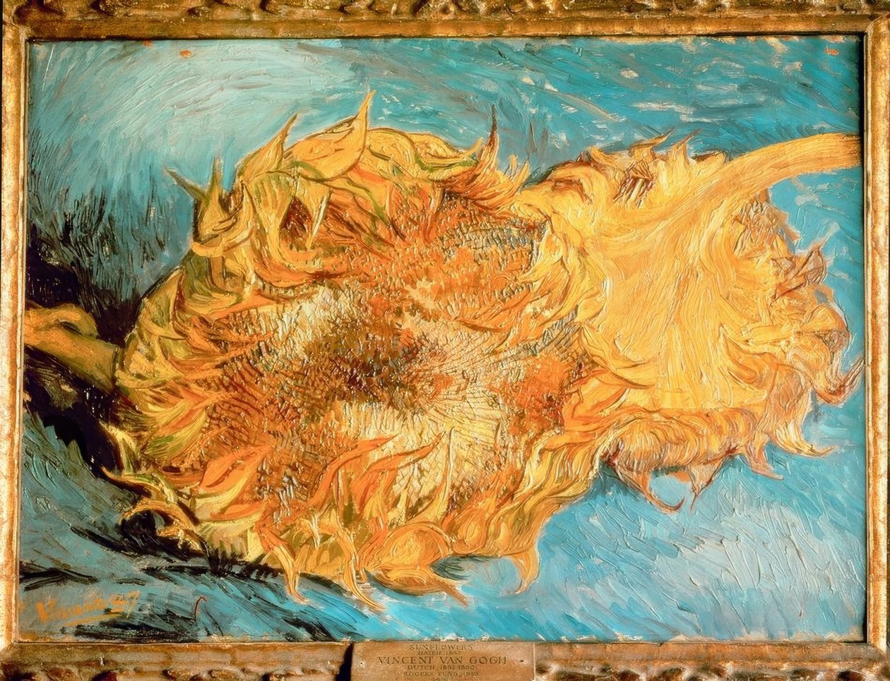Två klippta solrosor av Vincent van Gogh