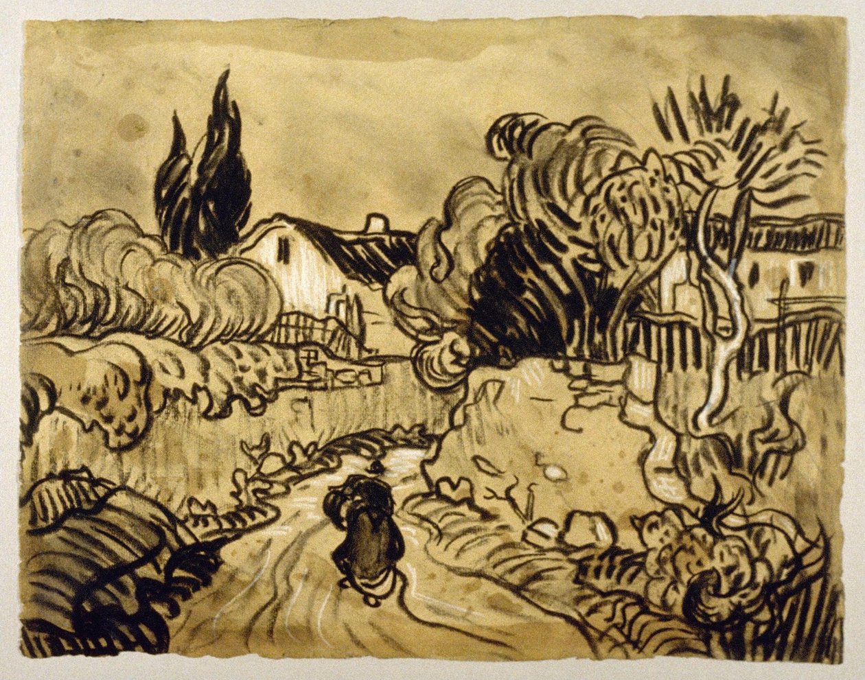 Auvers Landscape (1890) av Vincent van Gogh