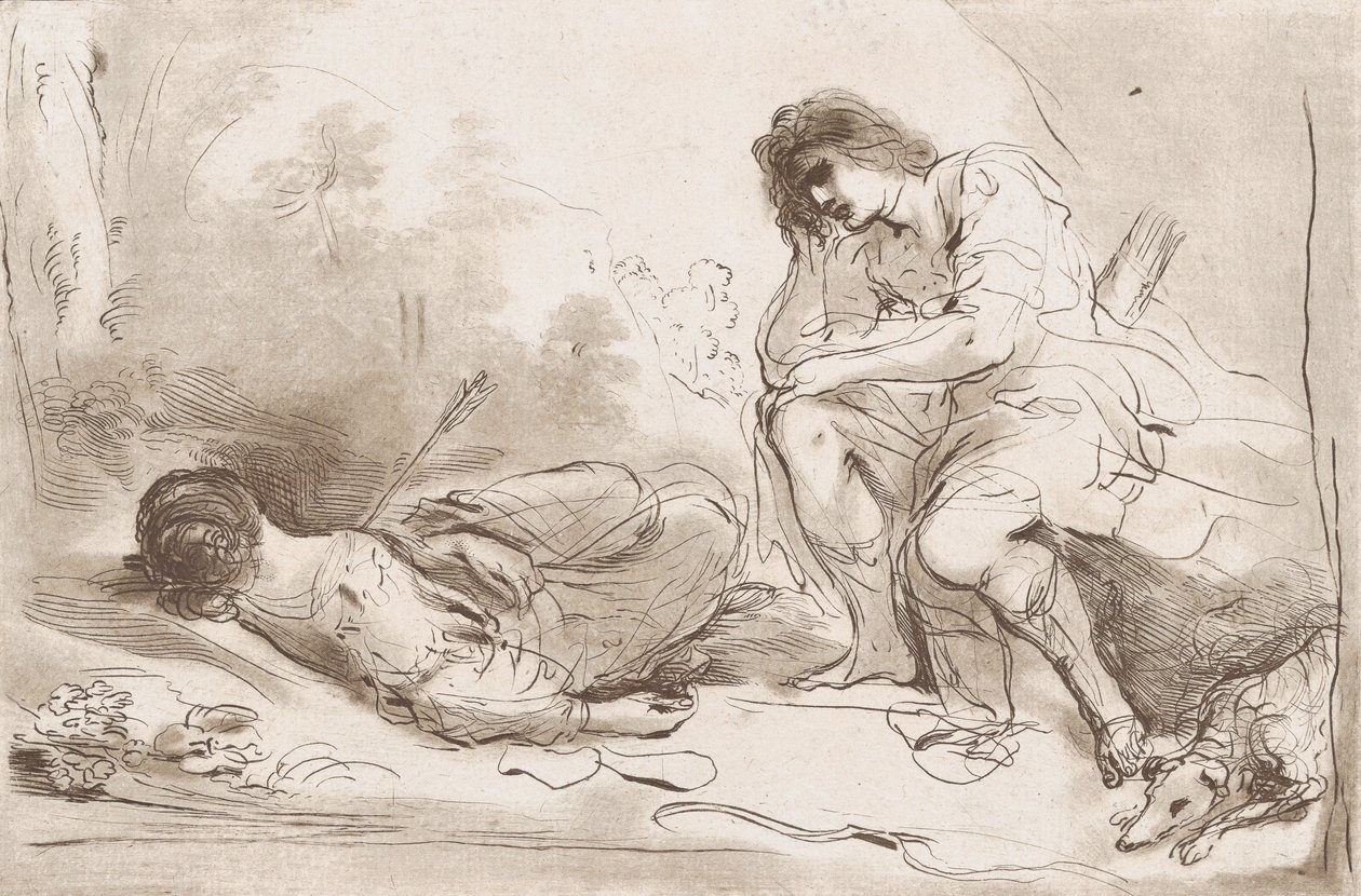 Cephalus och Procris, 1764-98. av Vincenzio Vangelisti