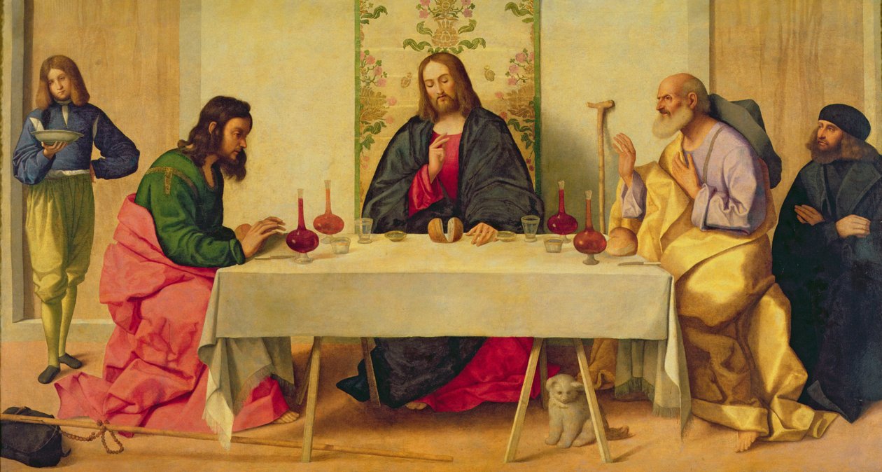 Nattvarden i Emmaus, 1520 av Vincenzo di Biagio Catena