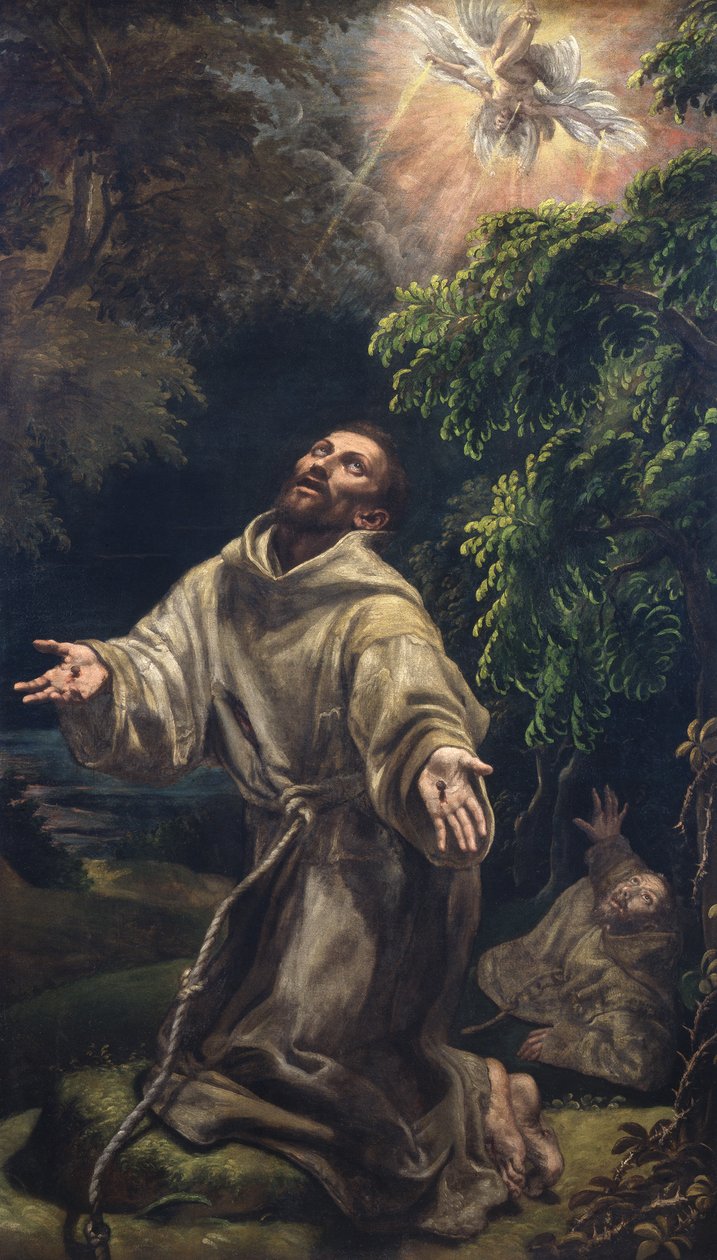 Saint Francis med stigmata av Vincenzo Campi