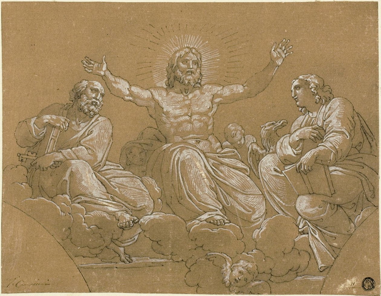 Kristus i ära med heliga av Vincenzo Camuccini