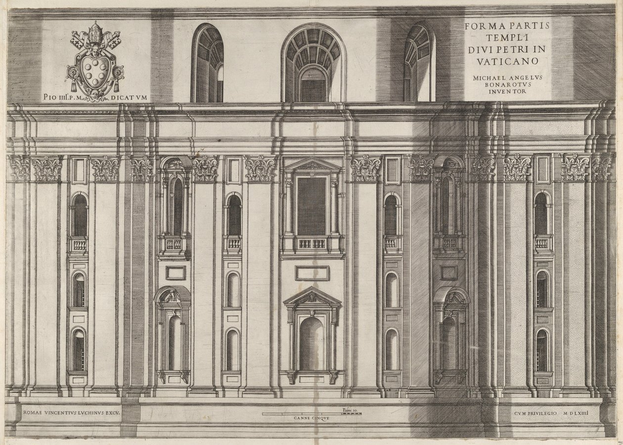 Mirror of Roman Magnificence: St. Peters, 1564. av Vincenzo Luchino