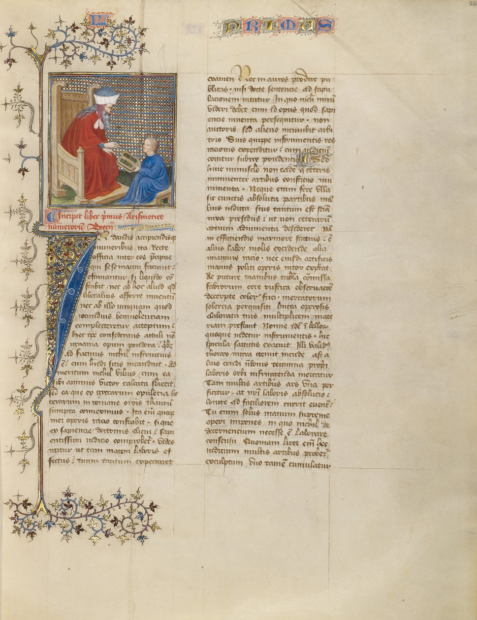 Boethius undervisar en ung pojke i aritmetik av Virgil Master