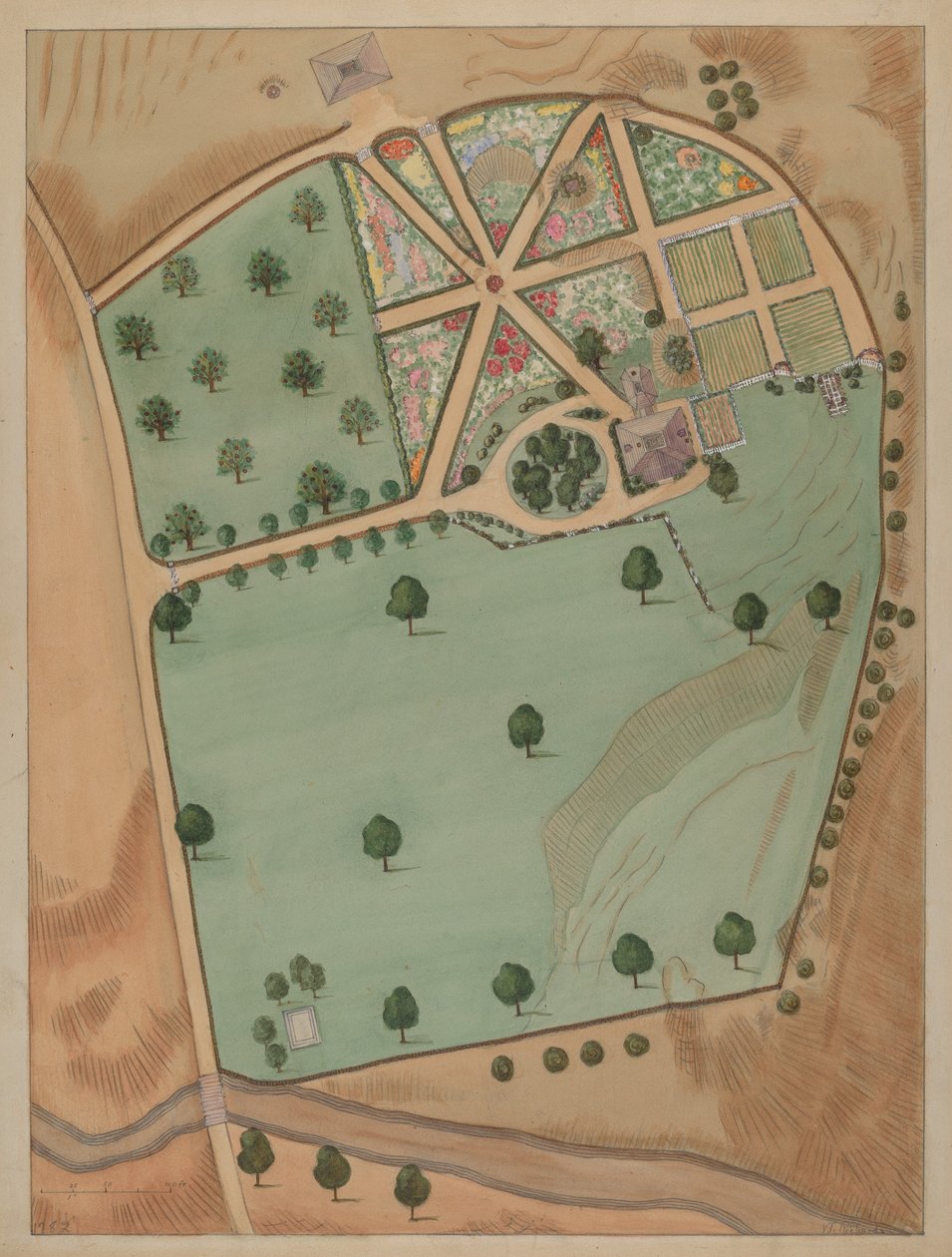 Eliza Jumel Estate, ca 1936. av Virginia Richards