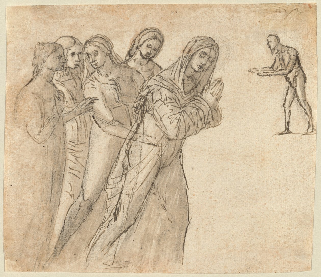 Jungfrun och fyra andra kvinnor av Vittore Carpaccio