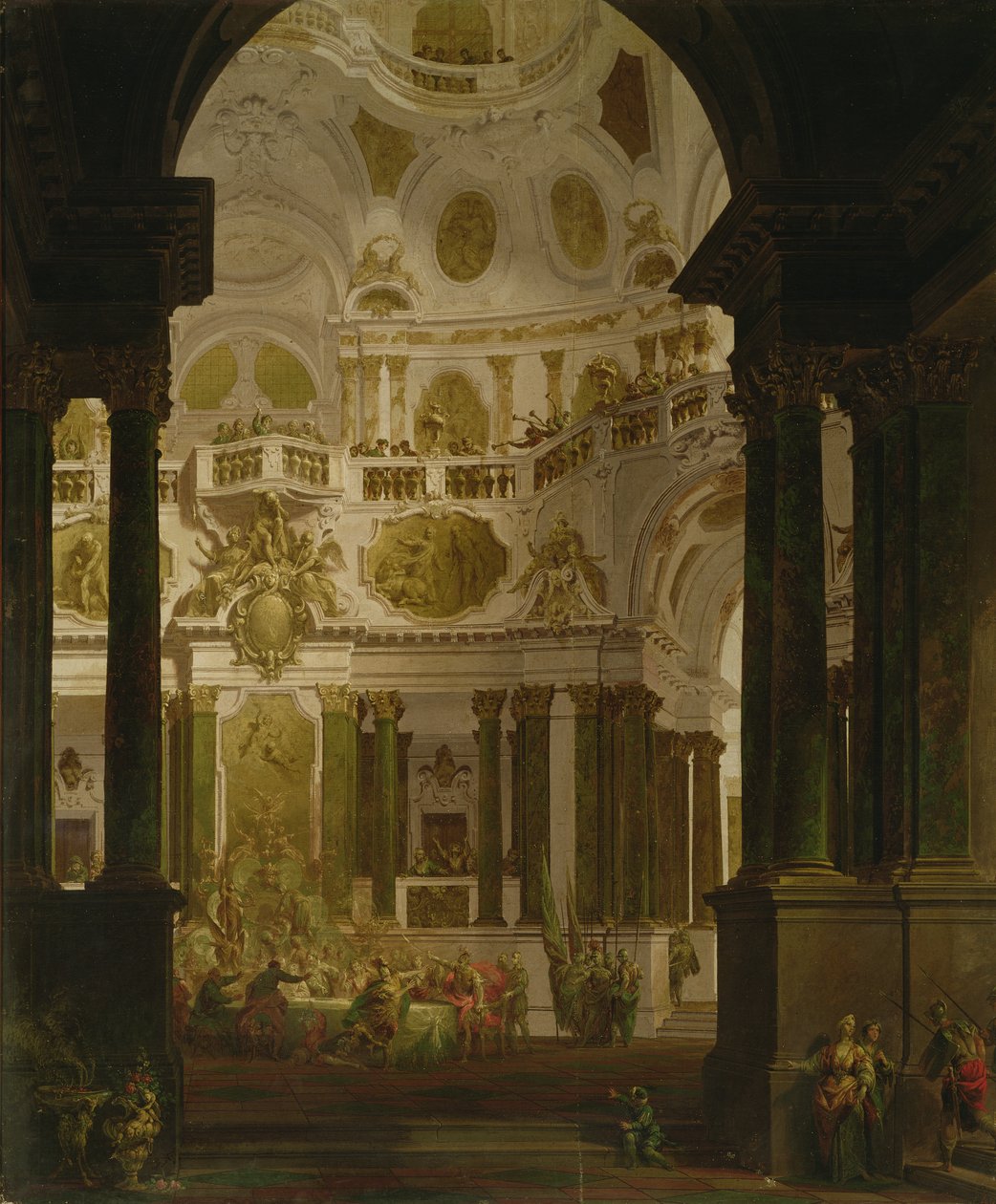 Belshazzars högtid (tempera på duk) av Vittorio Maria Bigari