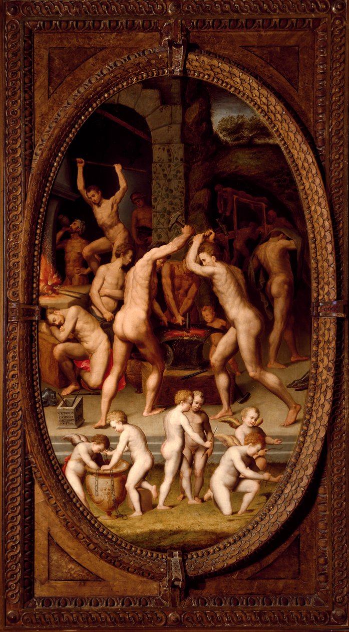 The Forge of Vulcan (Målning av Vittorio Casini