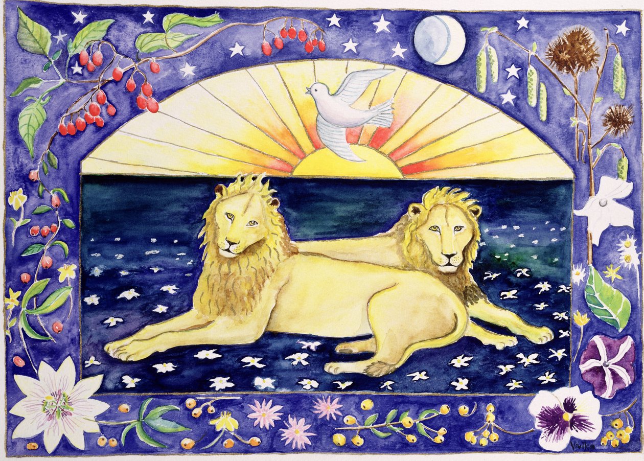 Lions (december från en kalender) av Vivika Alexander