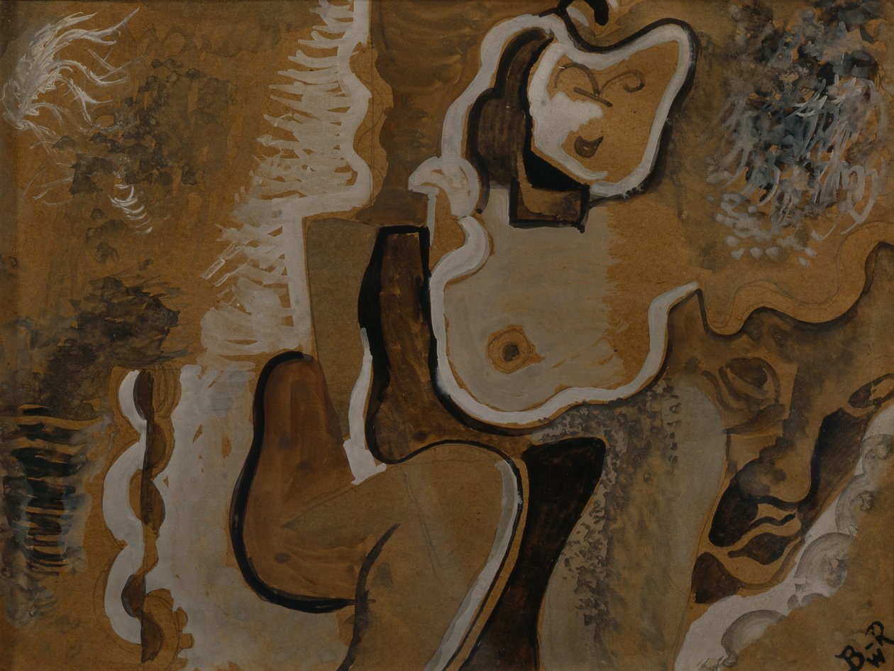 Abstrakt komposition, c. 1913 av Daniel Vladimir Baranoff Rossine