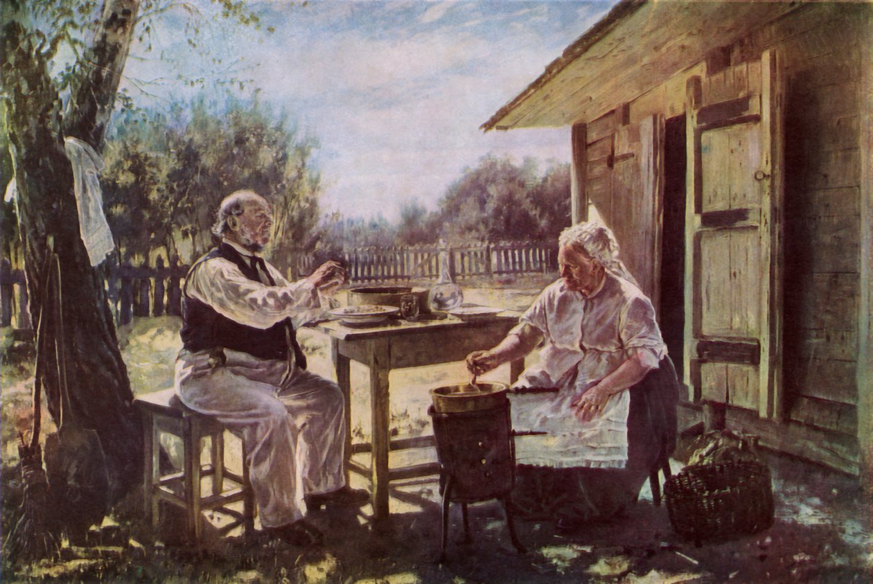 Sylttillverkning, 1876, 1965. av Vladimir Egorovic Makovsky