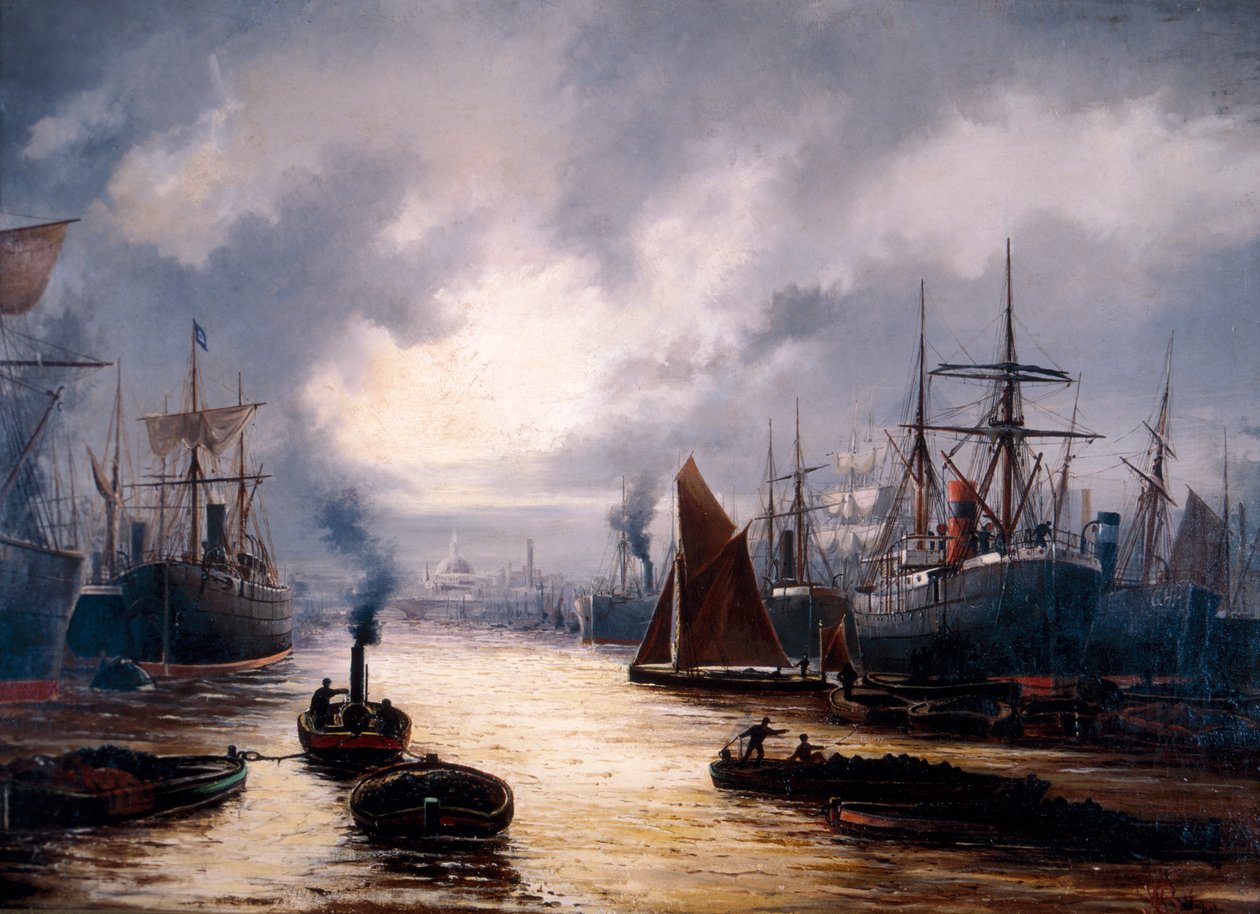 The Pool of London, 1892 av WJ Baker