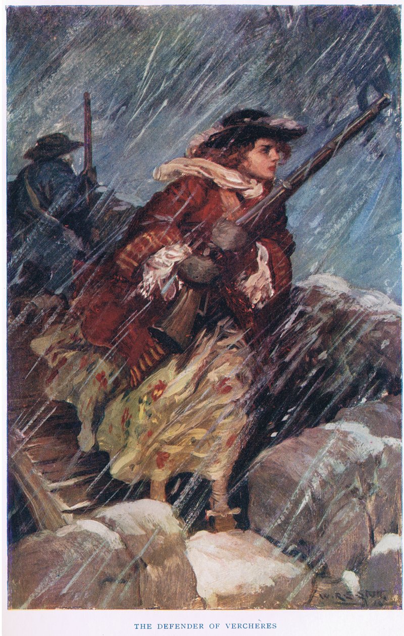 The Defender of Vercheres, illustration från "The Romance of Canada" av W.R.S. Stott