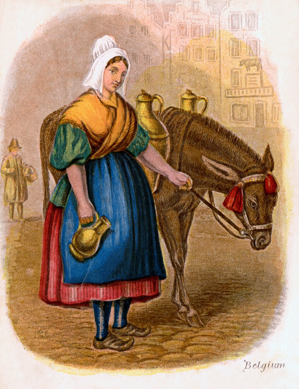 Belgisk mjölk-kvinna, 1809. av W. Dickes