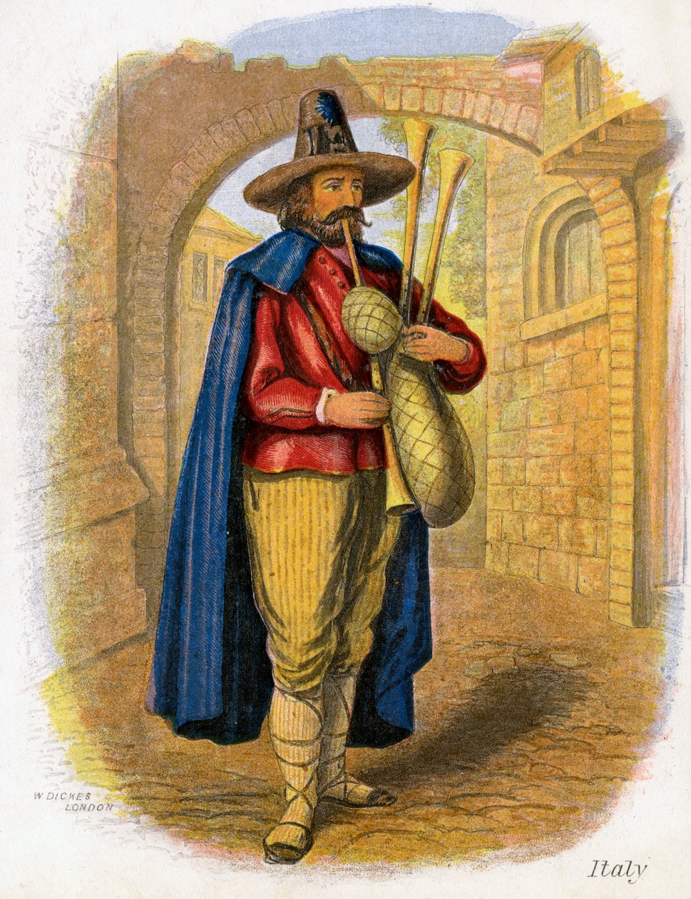 Italiensk musiker, 1809. av W. Dickes