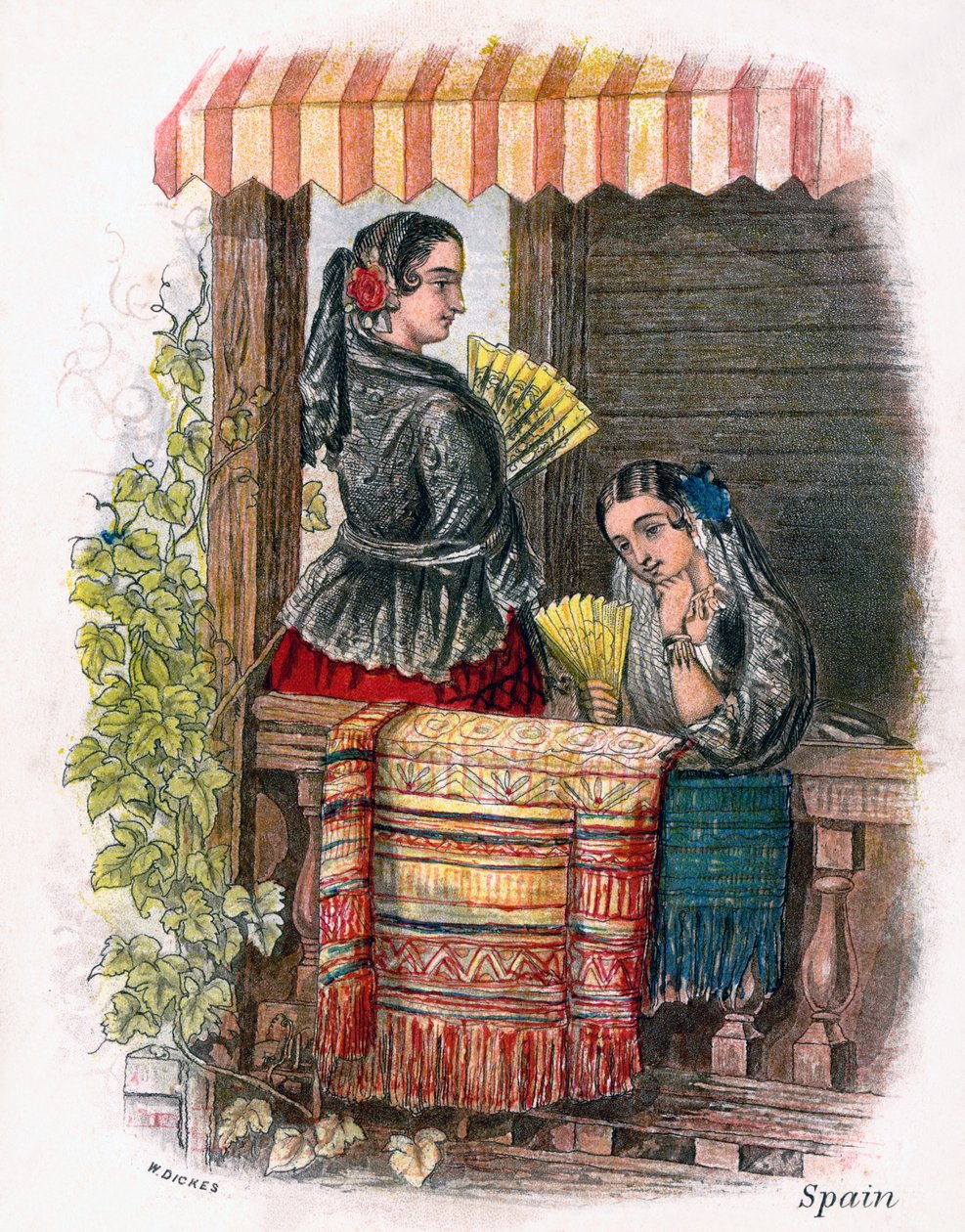 Spansk flicka, 1809. av W. Dickes