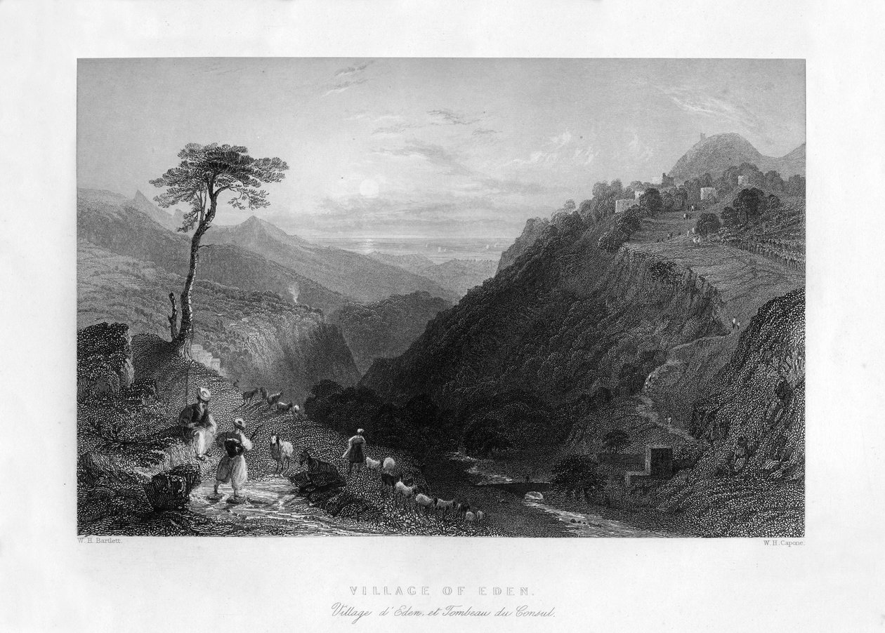 Byn Eden, 1841. av W. H. Capone