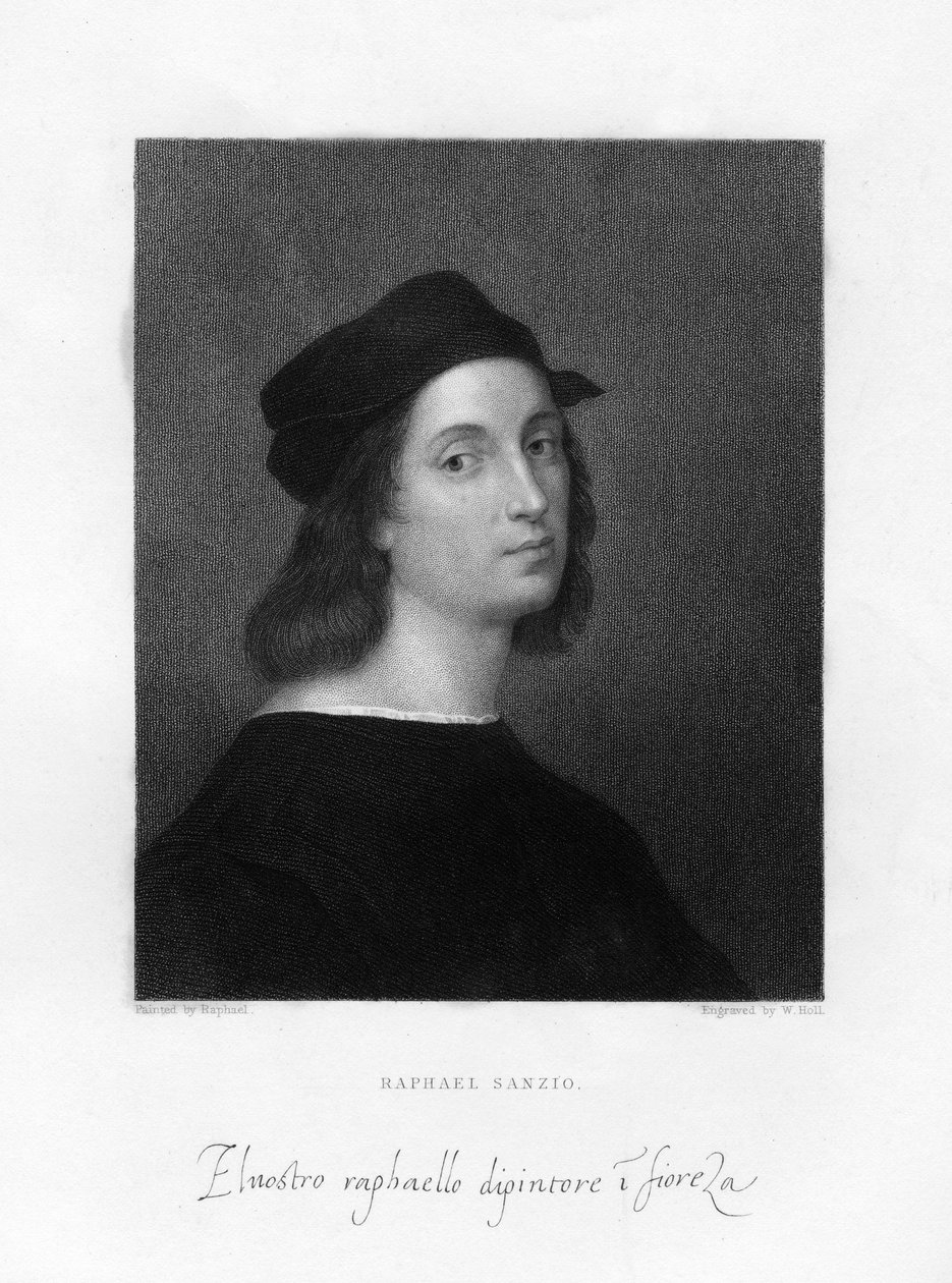 Raphael, florentinsk målarmästare, 1834. av W. Holl