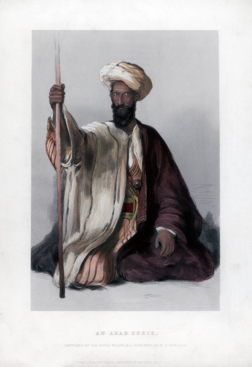 En arabisk sheik, 1800-talet av W. J. Edwards