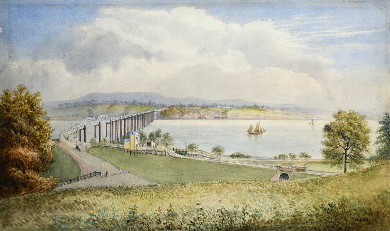 Järnvägsbron över Severn av W. Key