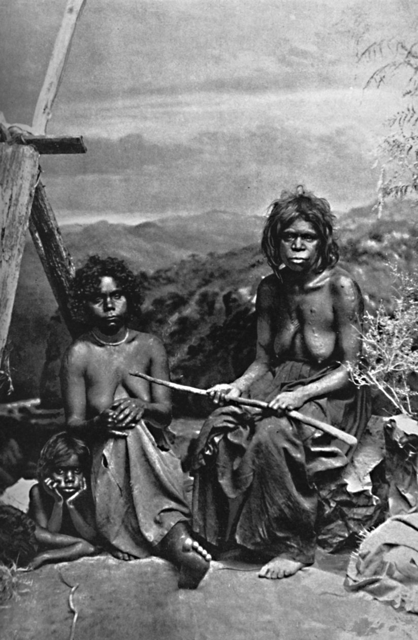 En australisk kvinna och hennes barn, 1902 av W. Lindt