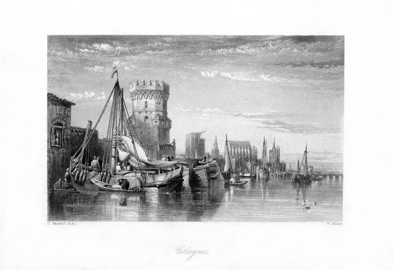 Köln, Tyskland, 1800-talet. av W. Miller