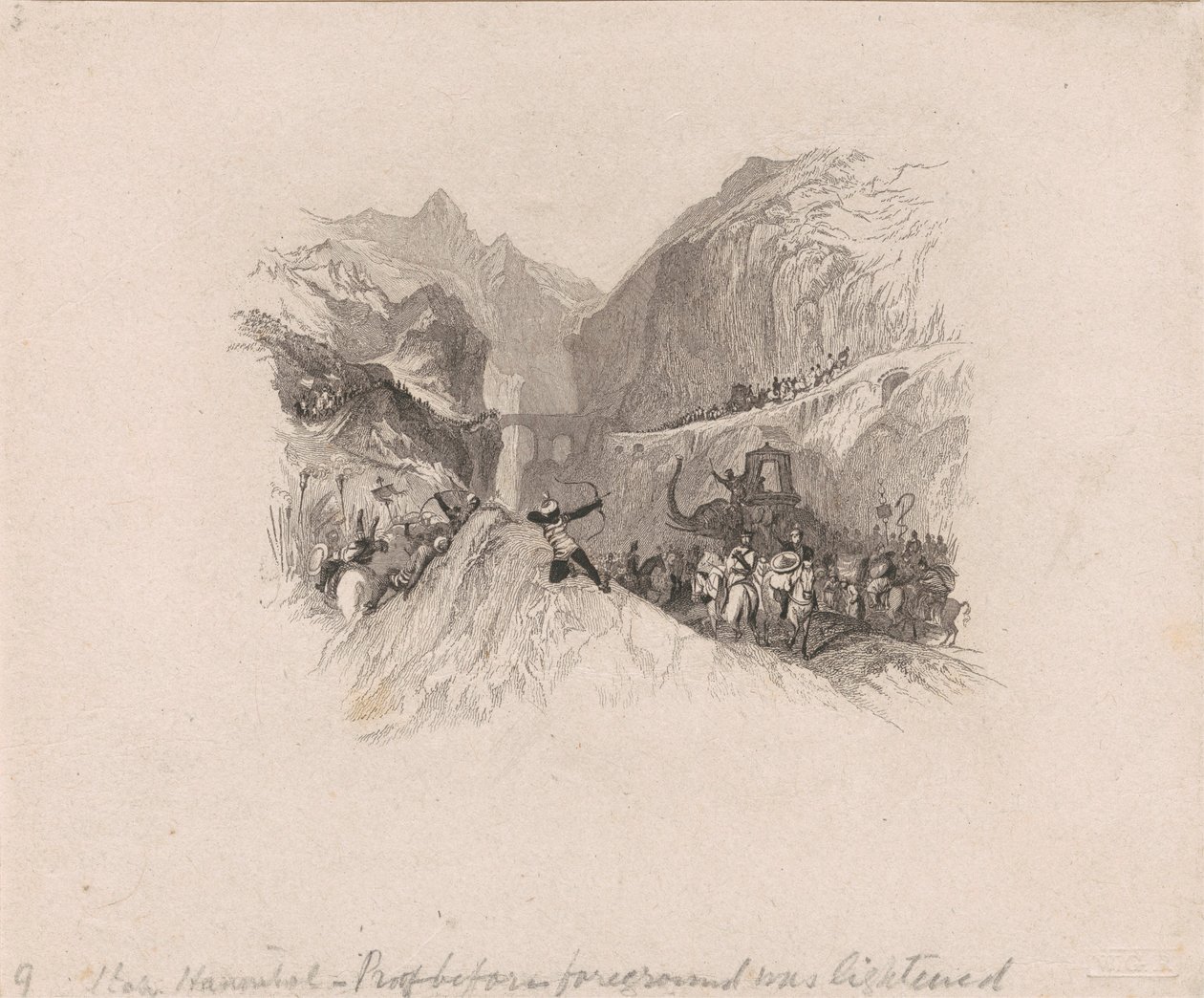 Hannibal passerar Alperna (vinjett) av W. R. Smith