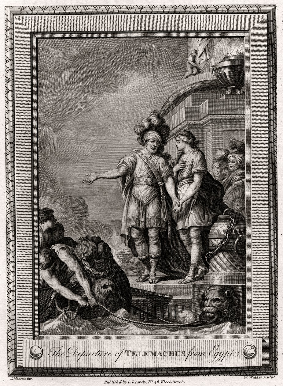 Telemachos avgång från Egypten, 1775 av W. Walker